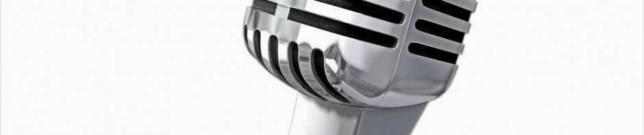 old microphone isolated