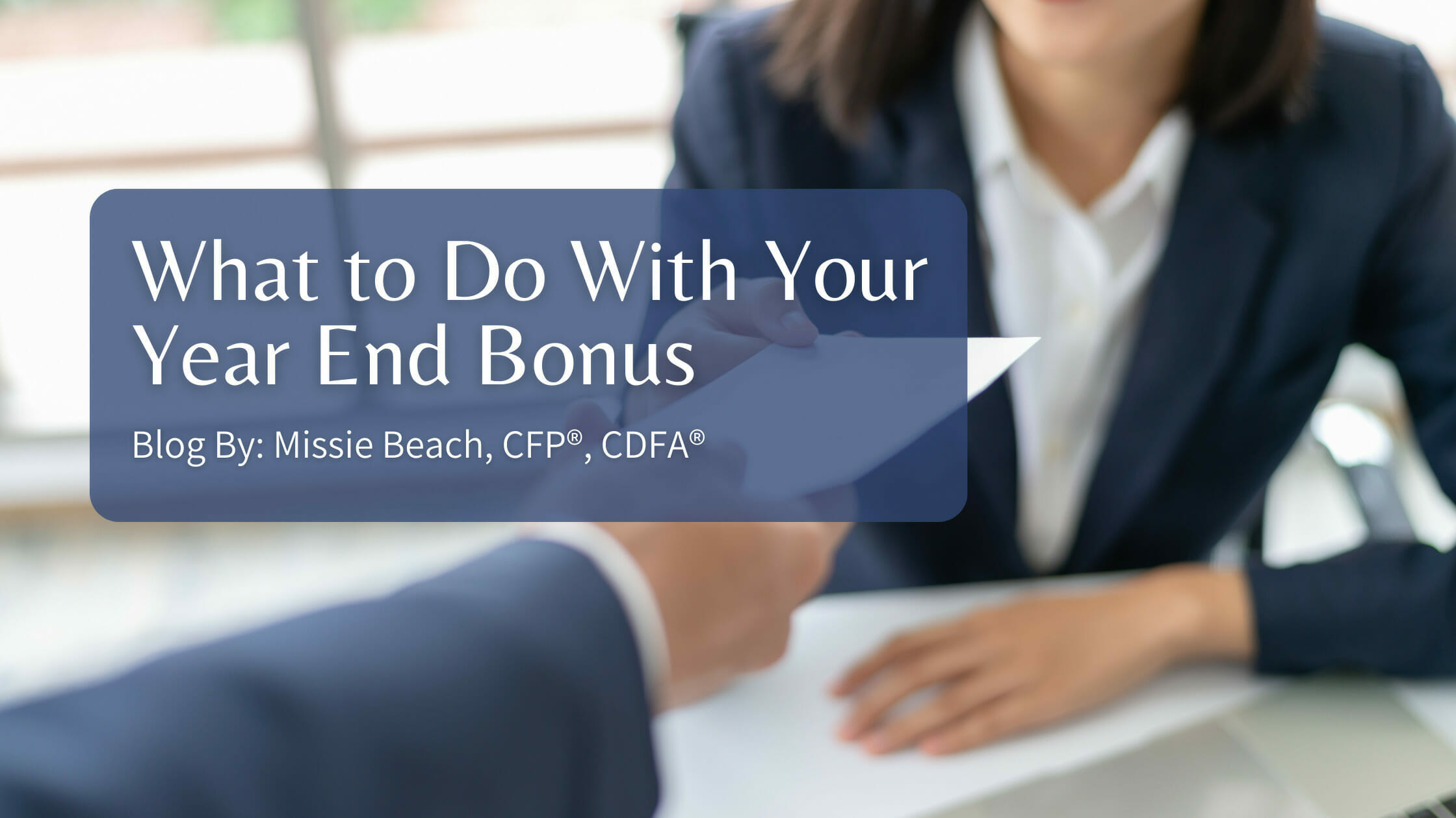 What to Do With Your Year-End Bonus