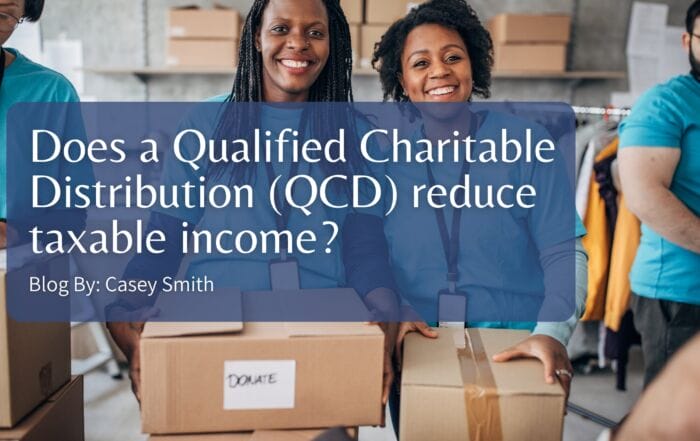 Does a Qualified Charitable Distribution (QCD) reduce taxable income?