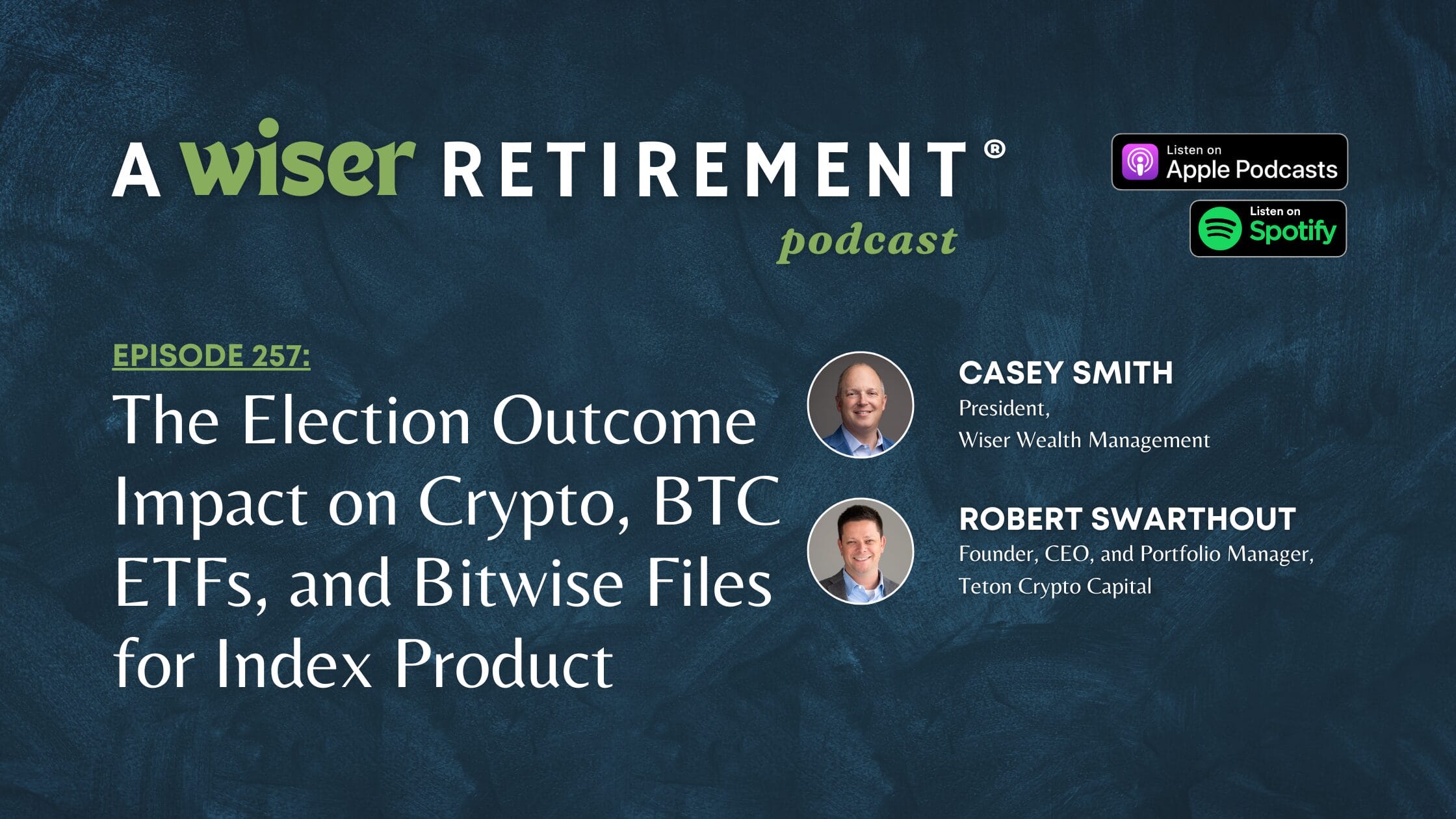 The Election Outcome Impact on Crypto, BTC ETFs, and Bitwise Files for Index Product