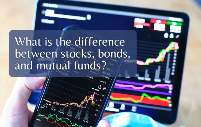 What is the difference between stocks, bonds, and mutual funds?