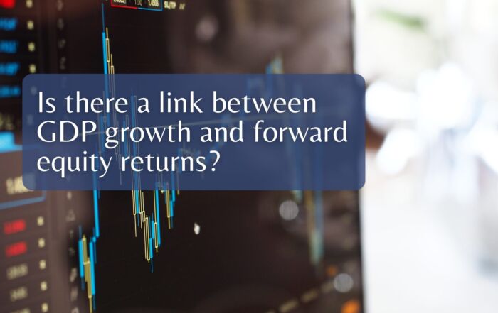 Is there a link between GDP growth and forward equity returns?