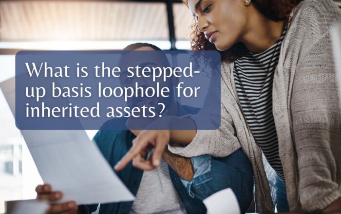 What is the stepped-up basis loophole for inherited assets?