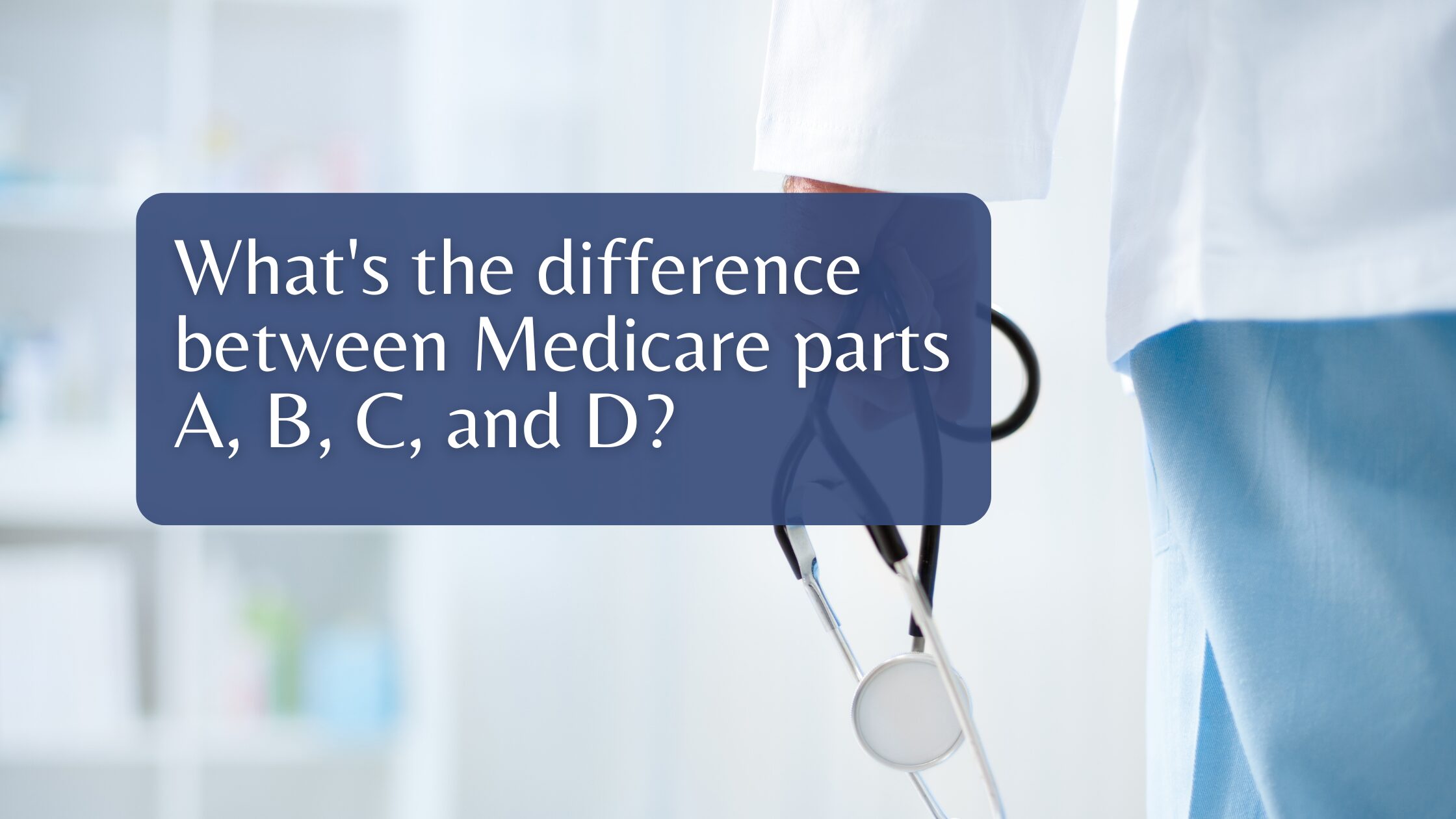What's the difference between Medicare parts A, B, C, and D?